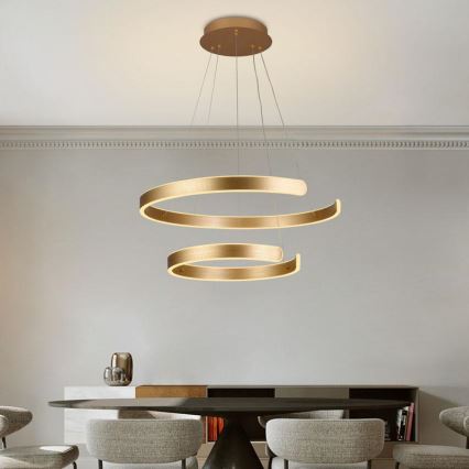 LED himmennettävä kattokruunu johdolla LED/120W/230V 3000-6500K halkaisija 60 cm + kaukosäädin