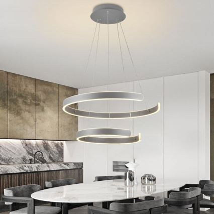 LED himmennettävä kattokruunu johdolla LED/120W/230V 3000-6500K halkaisija 60 cm + kaukosäädin