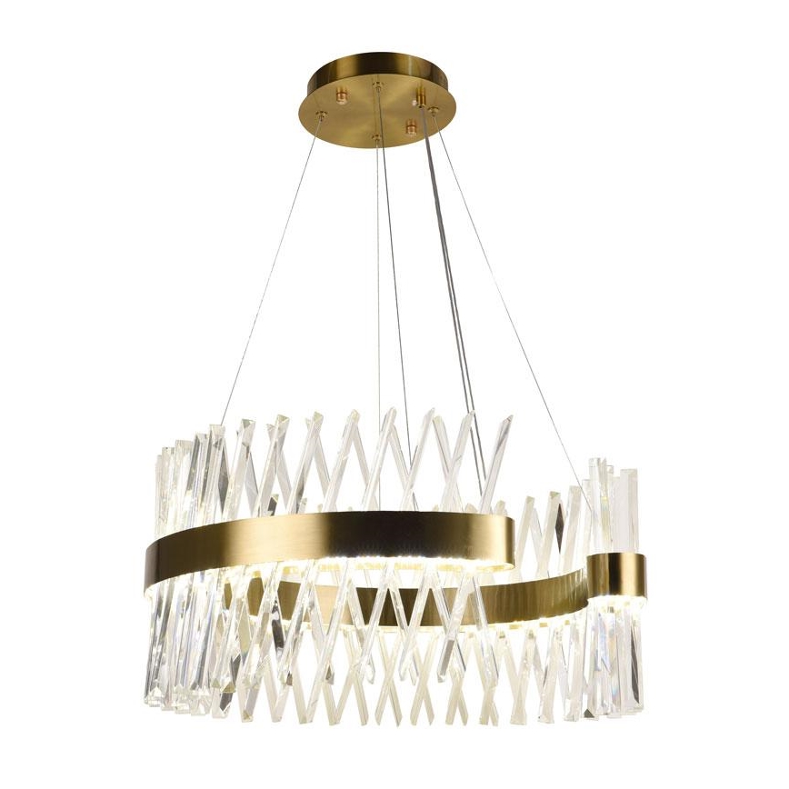 LED himmennettävä kristallikruunu johdolla LED/130W/230V 3000-6500K kulta + kaukosäädin