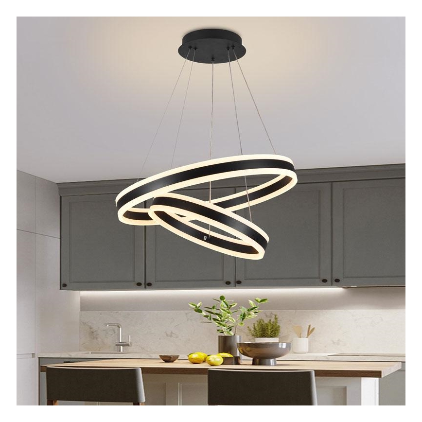 LED himmennettävä kattokruunu johdolla LED/135W/230V 3000-6500K halkaisija 60 cm + kaukosäädin