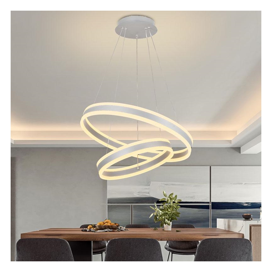 LED himmennettävä kattokruunu johdolla LED/135W/230V 3000-6500K halkaisija 60 cm + kaukosäädin