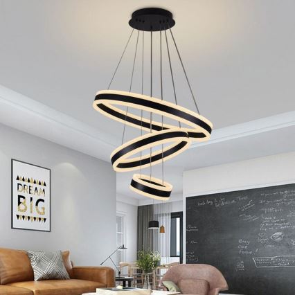 LED himmennettävä kattokruunu johdolla LED/165W/230V 3000-6500K halkaisija 60 cm + kaukosäädin