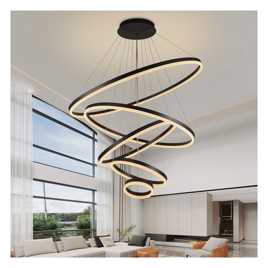 LED himmennettävä kattokruunu johdolla LED/210W/230V 3000-6500K halkaisija 100 cm + kaukosäädin