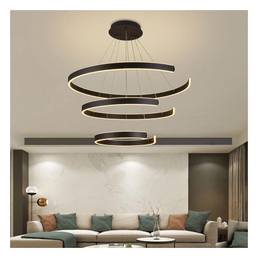 LED himmennettävä kattokruunu johdolla LED/220W/230V 3000-6500K halkaisija 80 cm + kaukosäädin