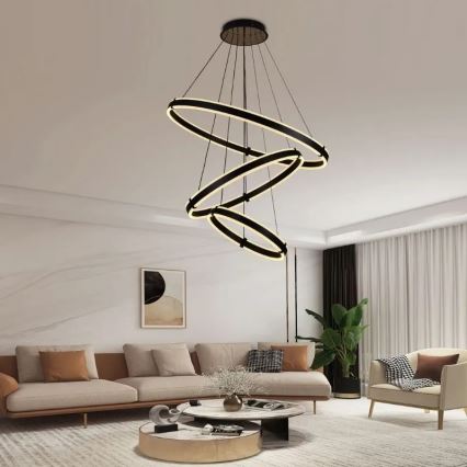 LED himmennettävä kattokruunu johdolla LED/250W/230V 3000-6500K halkaisija 80 cm + kaukosäädin