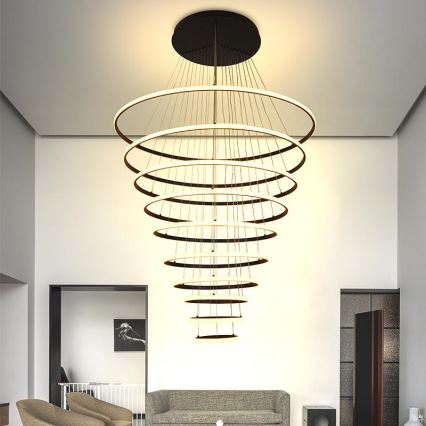 LED himmennettävä kattokruunu johdolla LED/365W/230V 3000-6500K halkaisija 100 cm + kaukosäädin