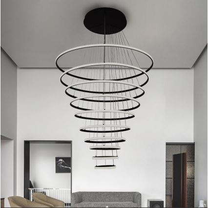 LED himmennettävä kattokruunu johdolla LED/365W/230V 3000-6500K halkaisija 100 cm + kaukosäädin