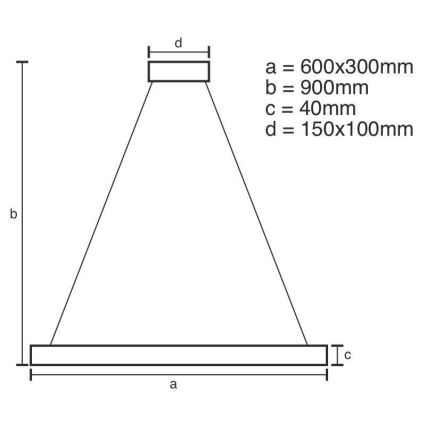 LED himmennettävä riippuvalaisin johdolla LED/40W/230V 3000-6500K + kaukosäädin