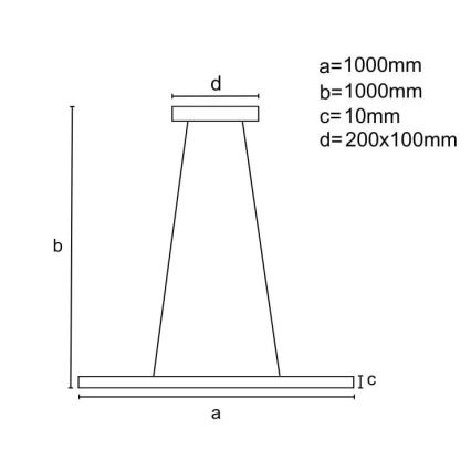 LED himmennettävä riippuvalaisin johdolla LED/40W/230V 3000-6500K kromi + kaukosäädin