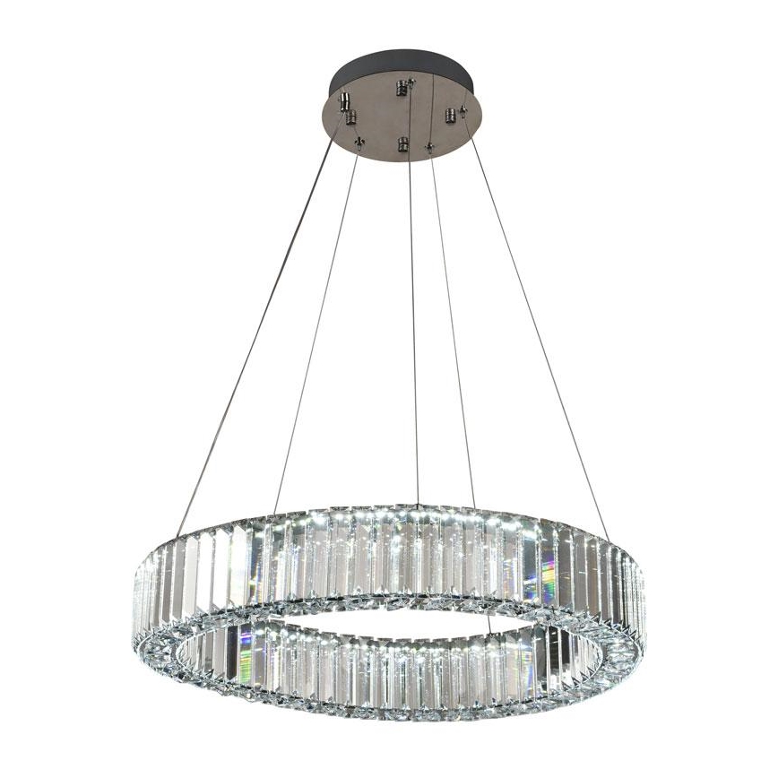 LED himmennettävä kristallikruunu johdolla LED/40W/230V 3000-6500K kiiltävä kromi + kaukosäädin