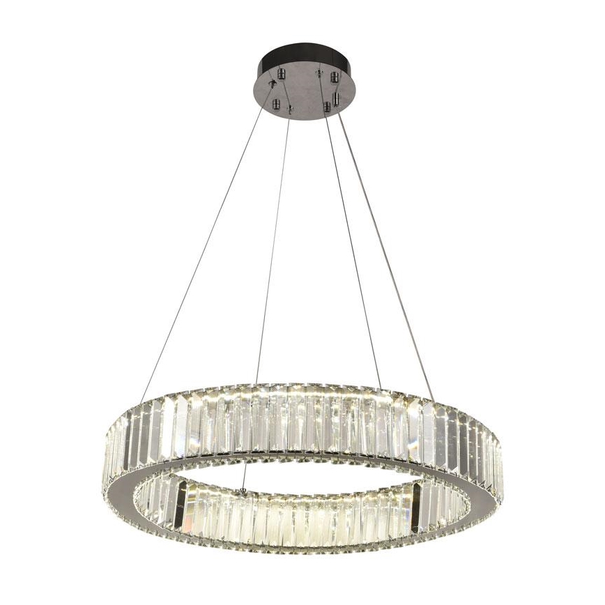 LED himmennettävä kristallikruunu johdolla LED/40W/230V 3000-6500K kiiltävä kromi + kaukosäädin