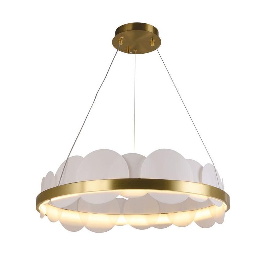 LED himmennettävä kattokruunu johdolla LED/40W/230V 3000-6500K kulta + kaukosäädin