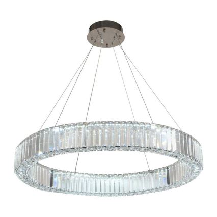 LED himmennettävä kristallikruunu johdolla LED/50W/230V 3000-6500K kiiltävä kromi + kaukosäädin
