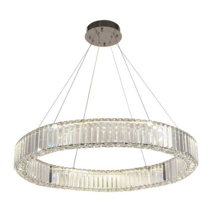 LED himmennettävä kristallikruunu johdolla LED/50W/230V 3000-6500K kiiltävä kromi + kaukosäädin