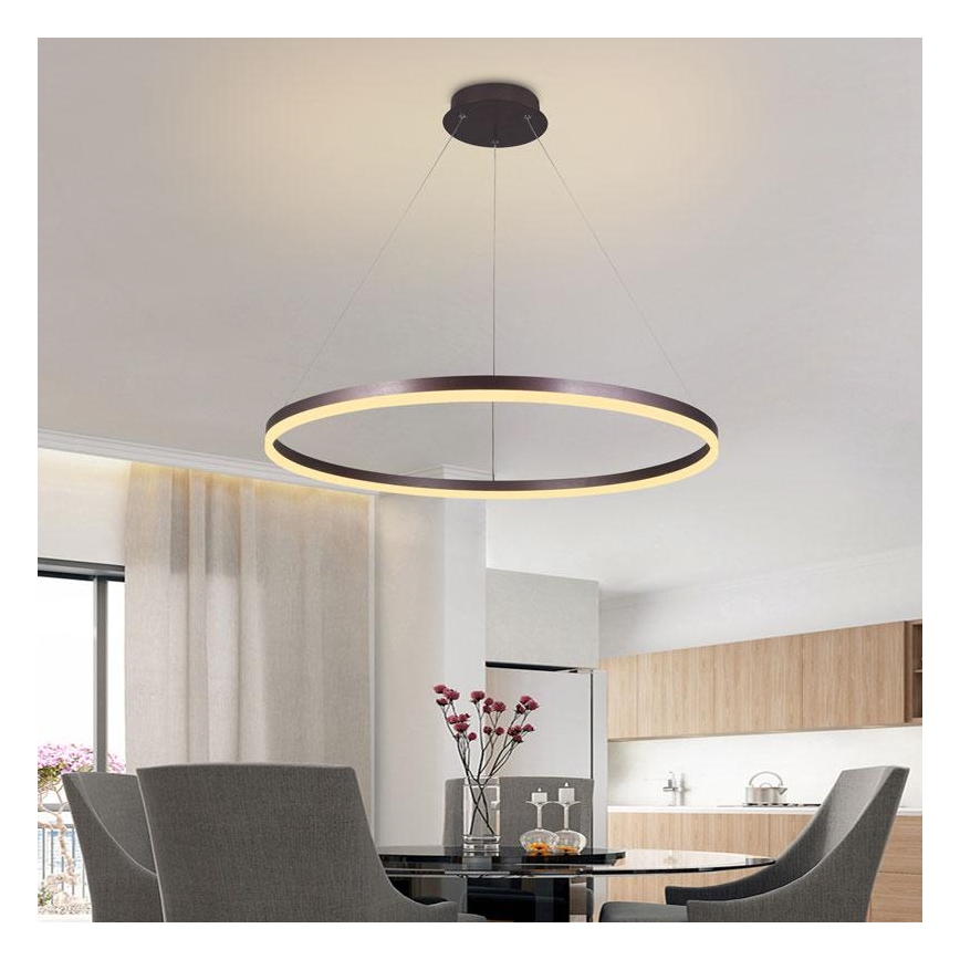 LED himmennettävä kattokruunu johdolla LED/55W/230V 3000-6500K halkaisija 80 cm + kaukosäädin