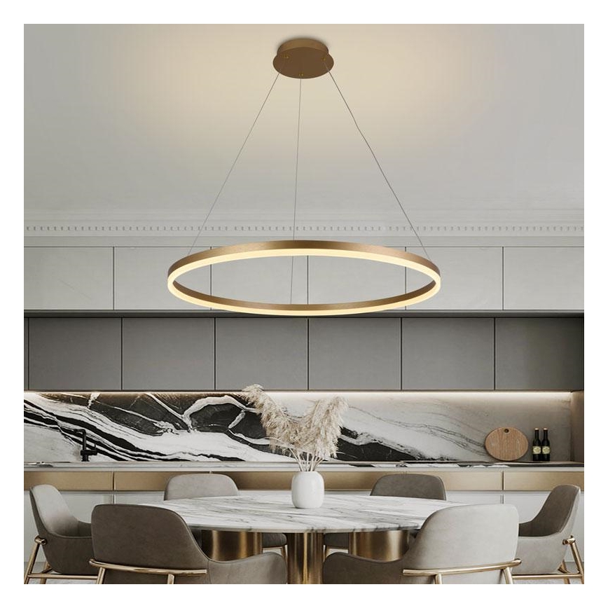 LED himmennettävä kattokruunu johdolla LED/55W/230V 3000-6500K halkaisija 80 cm + kaukosäädin