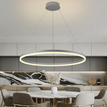 LED himmennettävä kattokruunu johdolla LED/55W/230V 3000-6500K halkaisija 80 cm + kaukosäädin