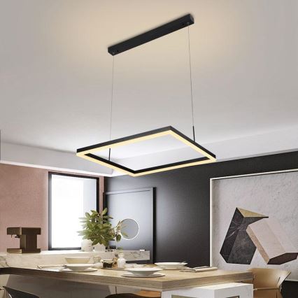 LED himmennettävä riippuvalaisin johdolla LED/55W/230V 3000-6500K + kaukosäädin
