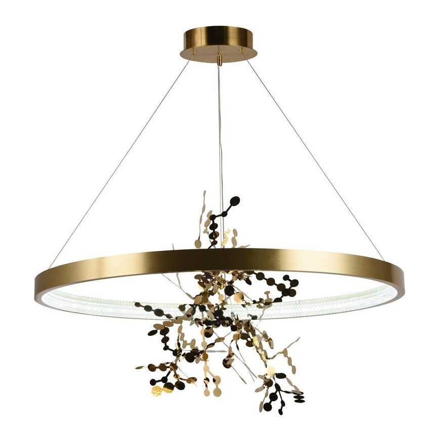 LED himmennettävä kattokruunu johdolla LED/55W/230V 3000-6500K kulta + kaukosäädin