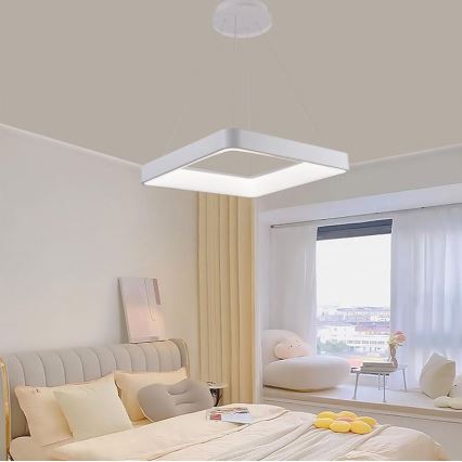 LED himmennettävä kattokruunu johdolla LED/55W/230V 3000-6500K valkoinen + kaukosäädin