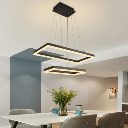 LED himmennettävä kattokruunu johdolla LED/65W/230V 3000-6500K + kaukosäädin