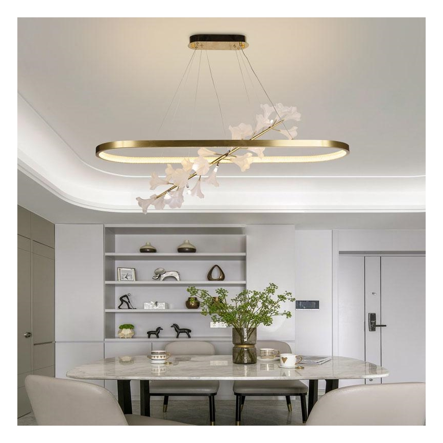 LED himmennettävä kattokruunu johdolla LED/65W/230V 3000-6500K + kaukosäädin