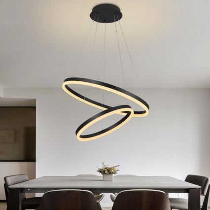 LED himmennettävä kattokruunu johdolla LED/70W/230V 3000-6500K halkaisija 60 cm + kaukosäädin