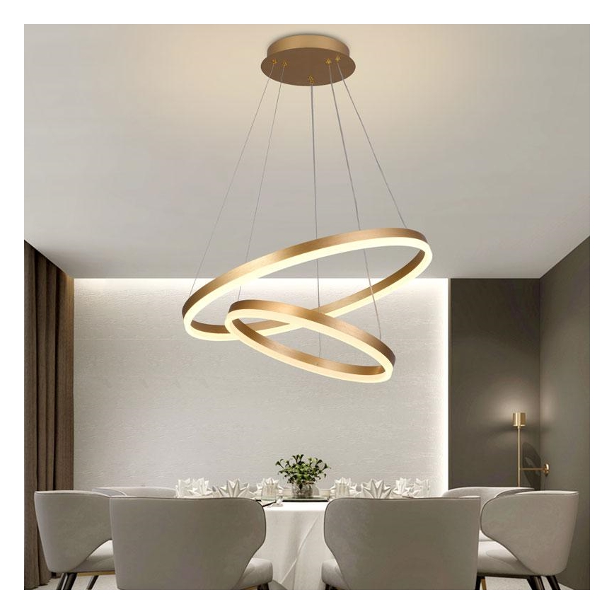 LED himmennettävä kattokruunu johdolla LED/70W/230V 3000-6500K halkaisija 60 cm + kaukosäädin