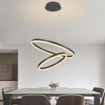 LED himmennettävä kattokruunu johdolla LED/70W/230V 3000-6500K halkaisija 60 cm + kaukosäädin