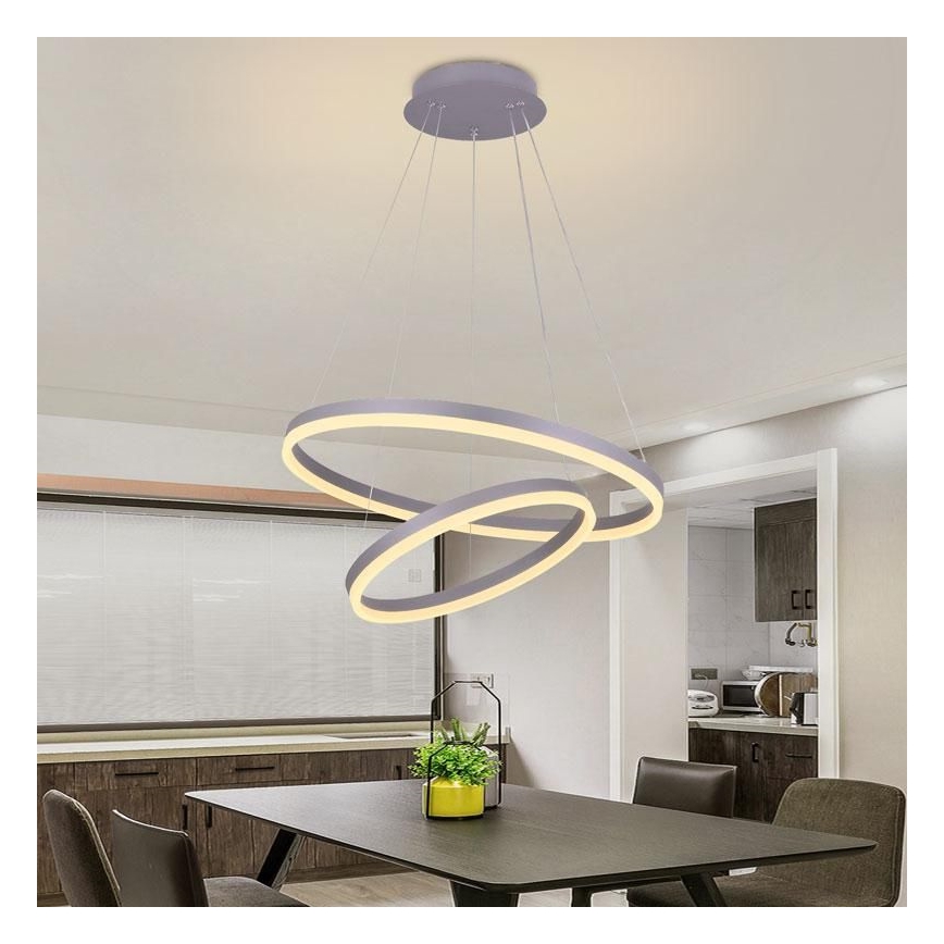 LED himmennettävä kattokruunu johdolla LED/70W/230V 3000-6500K halkaisija 60 cm + kaukosäädin