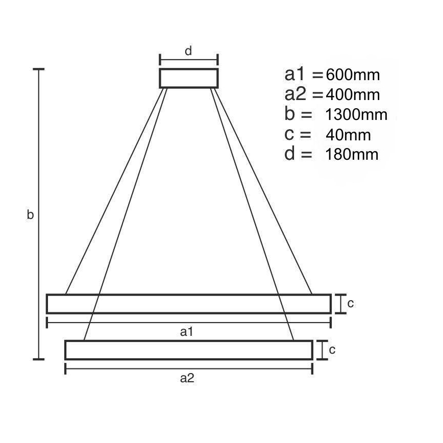 LED himmennettävä kattokruunu johdolla LED/70W/230V 3000-6500K + kaukosäädin