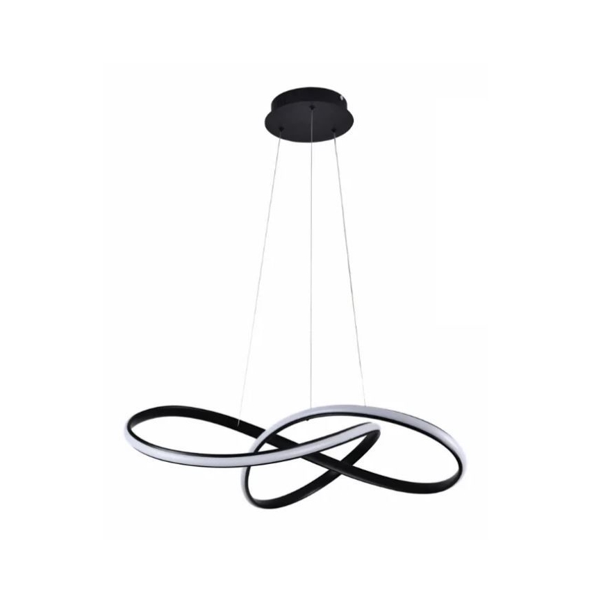 LED himmennettävä kattokruunu johdolla LED/70W/230V 3000-6500K halkaisija 60 cm musta + kaukosäädin