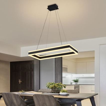 LED himmennettävä kattokruunu johdolla LED/80W/230V 3000-6500K + kaukosäädin