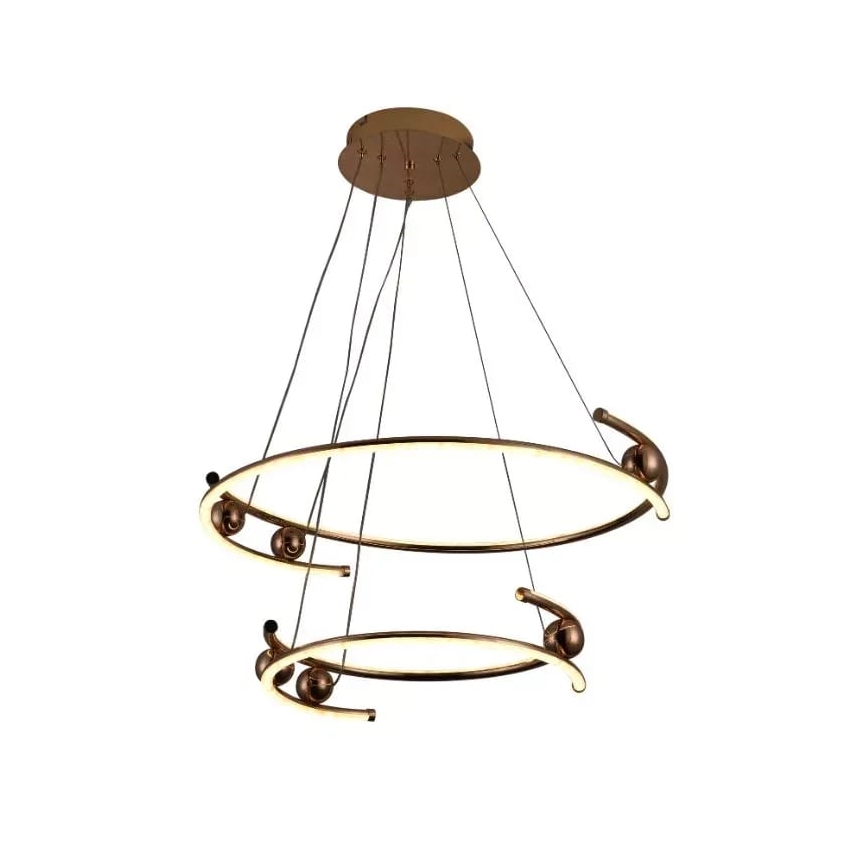 LED himmennettävä kattokruunu johdolla LED/80W/230V 3000-6500K halkaisija 60 cm + kaukosäädin