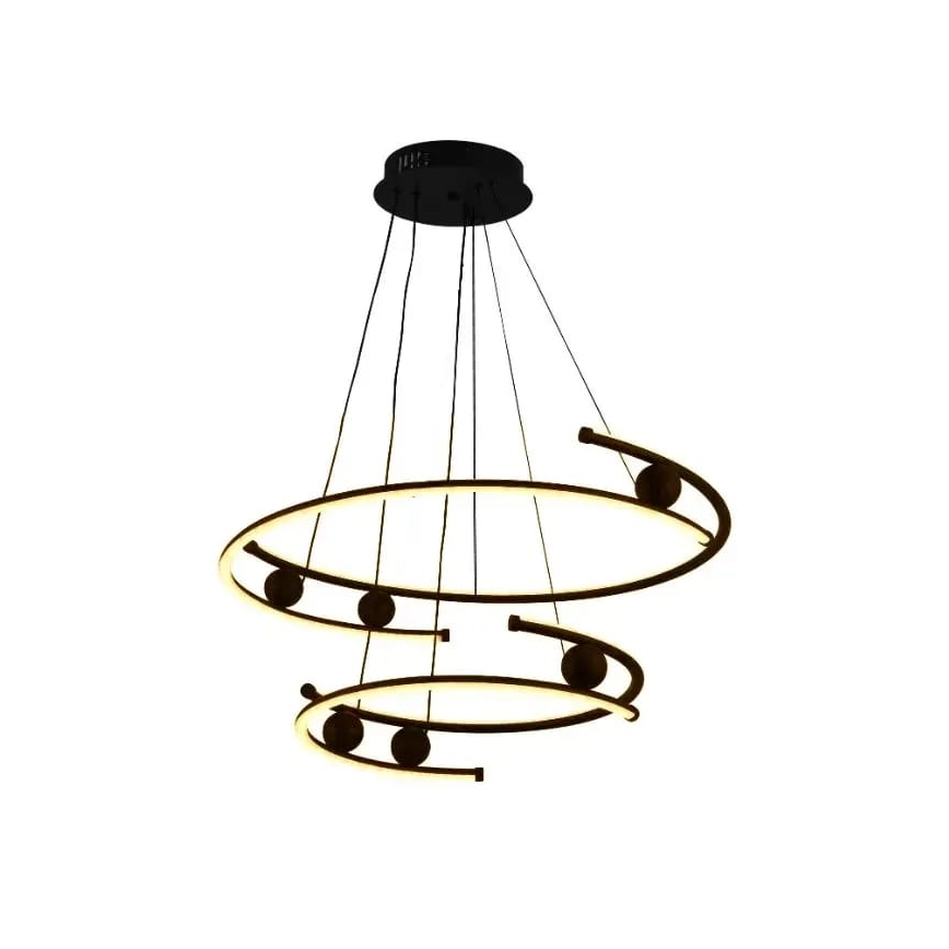 LED himmennettävä kattokruunu johdolla LED/80W/230V 3000-6500K halkaisija 60 cm + kaukosäädin