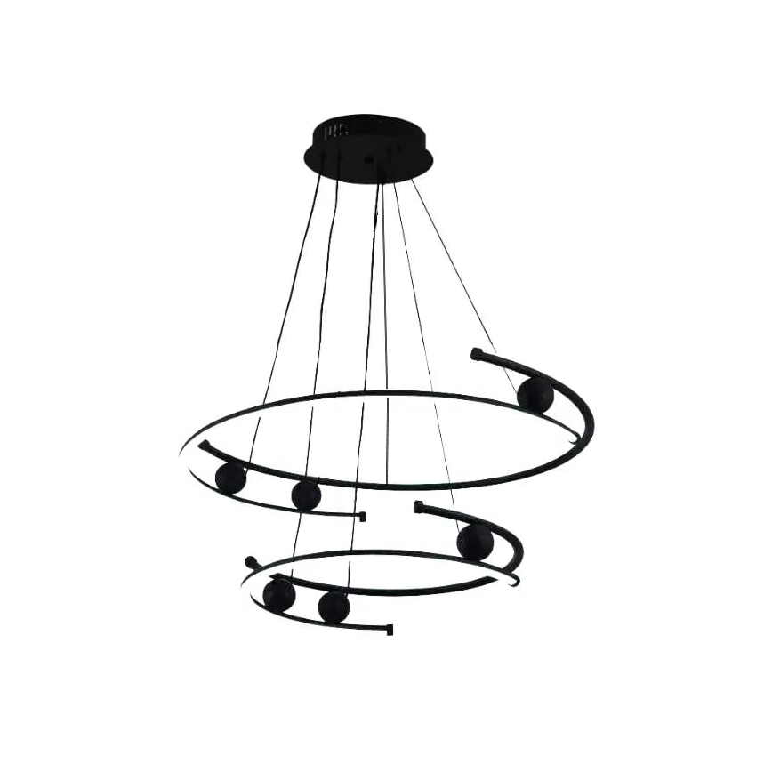 LED himmennettävä kattokruunu johdolla LED/80W/230V 3000-6500K halkaisija 60 cm + kaukosäädin