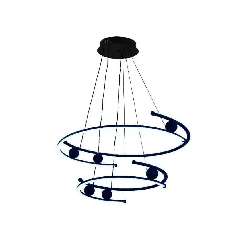 LED himmennettävä kattokruunu johdolla LED/80W/230V 3000-6500K halkaisija 60 cm + kaukosäädin