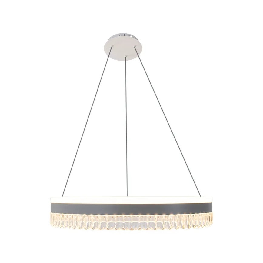 LED himmennettävä kristallikruunu köydellä LED/80W/230V 3000-6500K valkoinen + kaukosäädin