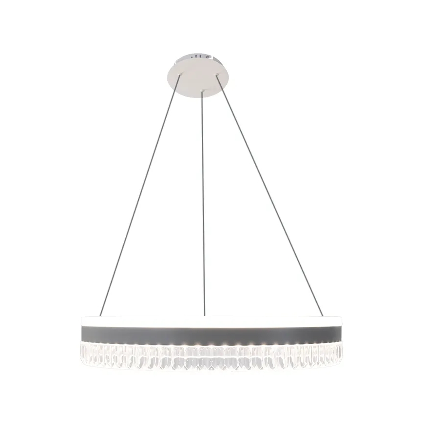 LED himmennettävä kristallikruunu köydellä LED/80W/230V 3000-6500K valkoinen + kaukosäädin