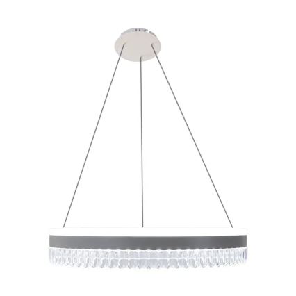 LED himmennettävä kristallikruunu köydellä LED/80W/230V 3000-6500K valkoinen + kaukosäädin