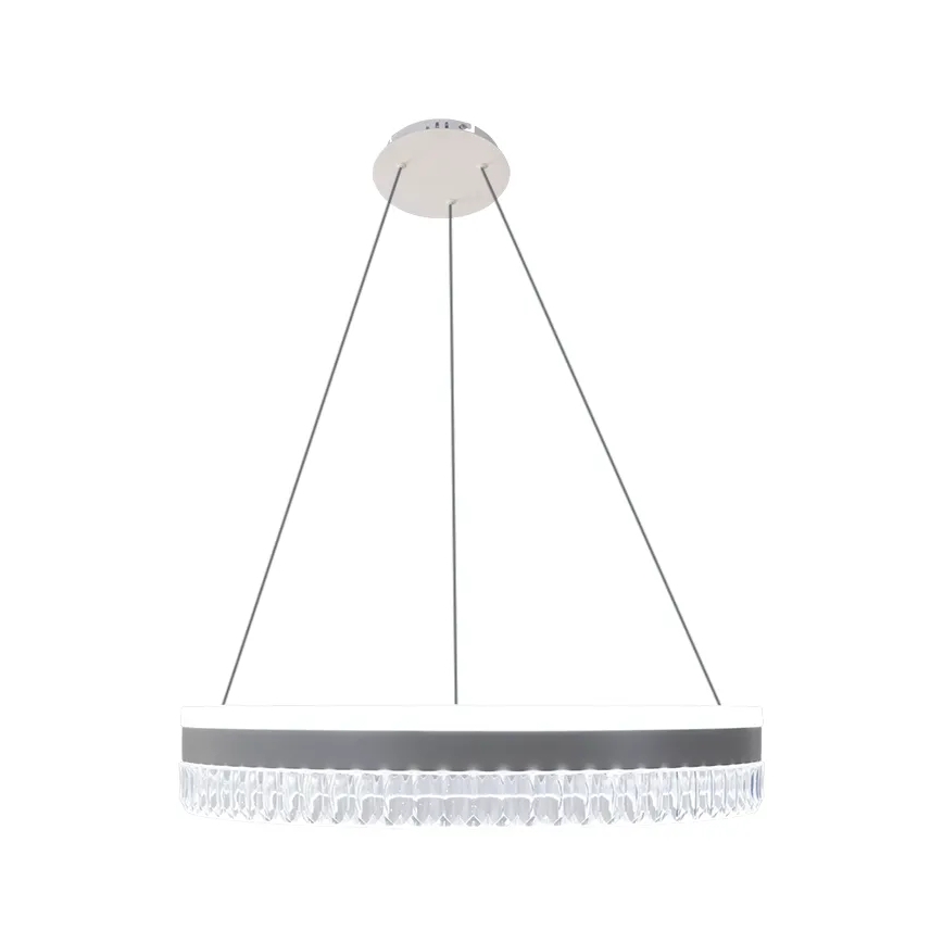 LED himmennettävä kristallikruunu köydellä LED/80W/230V 3000-6500K valkoinen + kaukosäädin