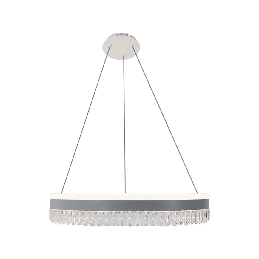 LED himmennettävä kristallikruunu köydellä LED/80W/230V 3000-6500K valkoinen + kaukosäädin