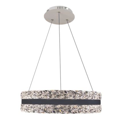 LED himmennettävä kristallikruunu köydellä LED/80W/230V 3000-6500K valkoinen + kaukosäädin