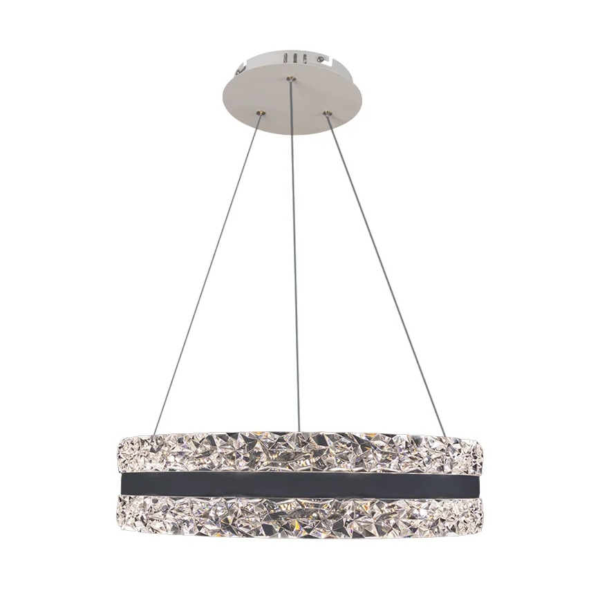 LED himmennettävä kristallikruunu köydellä LED/80W/230V 3000-6500K valkoinen + kaukosäädin