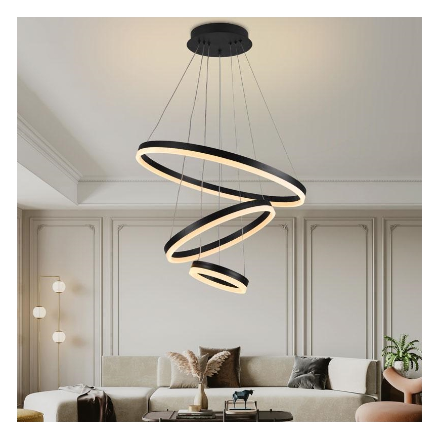 LED himmennettävä kattokruunu johdolla LED/85W/230V 3000-6500K halkaisija 60 cm + kaukosäädin