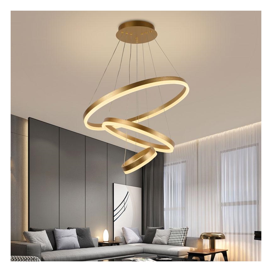 LED himmennettävä kattokruunu johdolla LED/85W/230V 3000-6500K halkaisija 60 cm + kaukosäädin