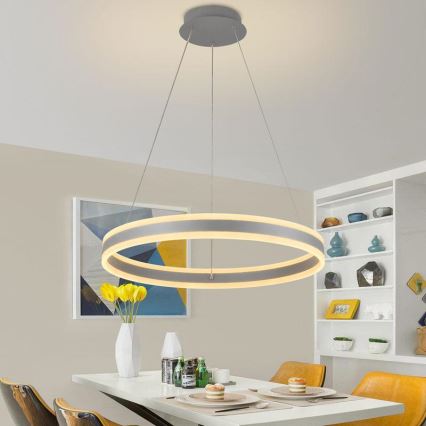 LED himmennettävä kattokruunu johdolla LED/85W/230V 3000-6500K halkaisija 60 cm + kaukosäädin