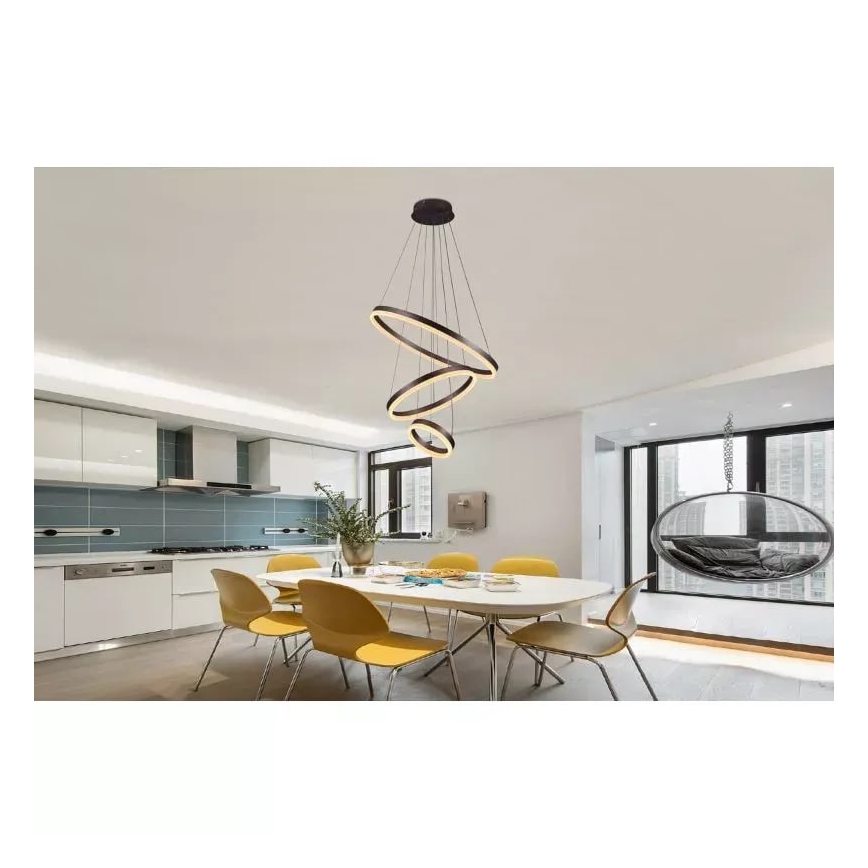 LED himmennettävä kattokruunu johdolla LED/85W/230V 3000-6500K halkaisija 60 cm + kaukosäädin