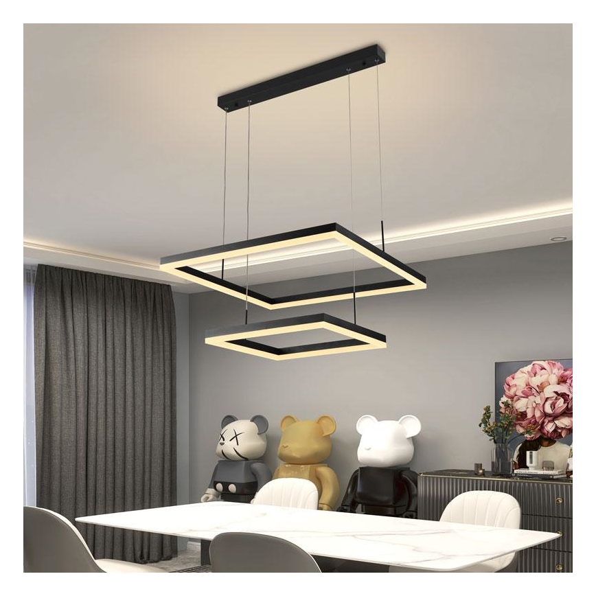 LED himmennettävä kattokruunu johdolla LED/90W/230V 3000-6500K + kaukosäädin