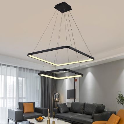 LED himmennettävä kattokruunu johdolla LED/90W/230V 3000-6500K + kaukosäädin